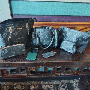 Black Men's Bag Set